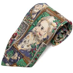 Robert Talbott St. Nick Christmas Designer 100% Silk Neck Tie Necktie